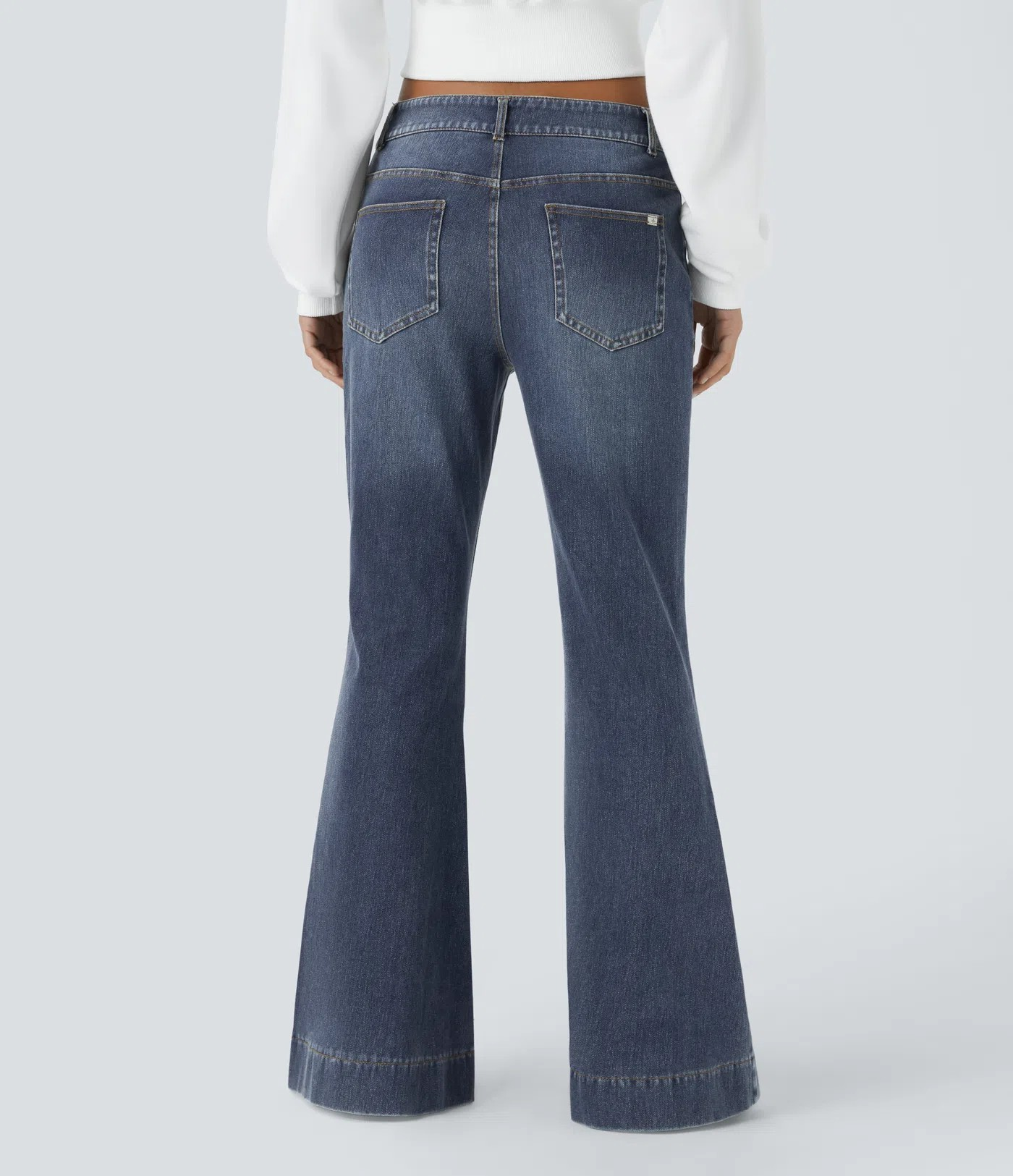 Low-Rise Flare Jeans