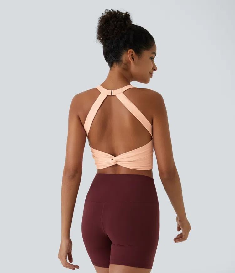 Softlyzero Plush Twist Crop Tank