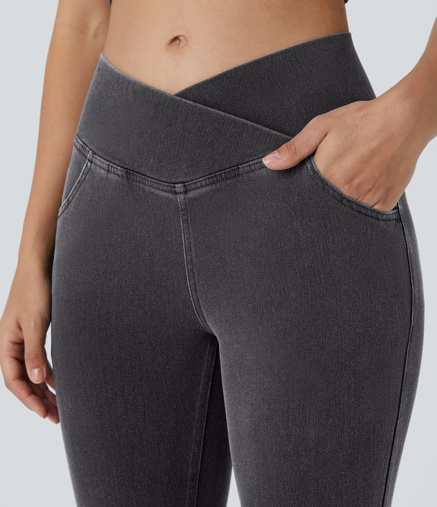 Crossover Flared Jeans