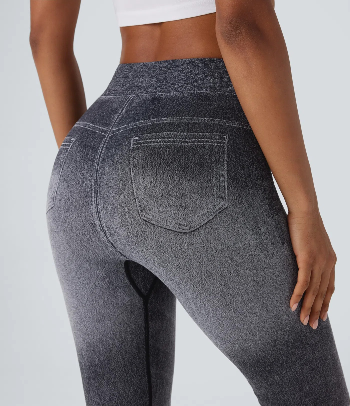 Denim yoga leggings